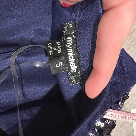 My Michelle size 5 strapless Beautiful sparkly dress - Picture 5 of 6